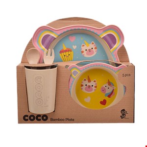 ظرف غذا 5 تکه کودک کوکو مدل Unicorn